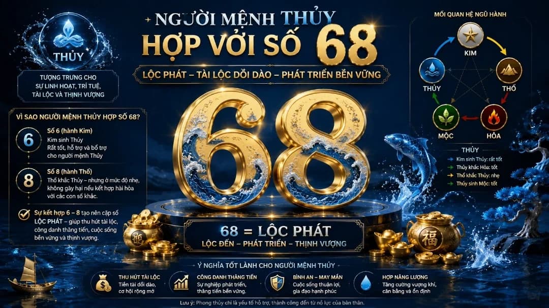 Mệnh Thủy có hợp biển số đuôi 68?