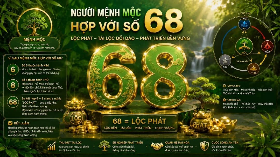 Người mệnh Mộc có nên dùng biển số đuôi 68?