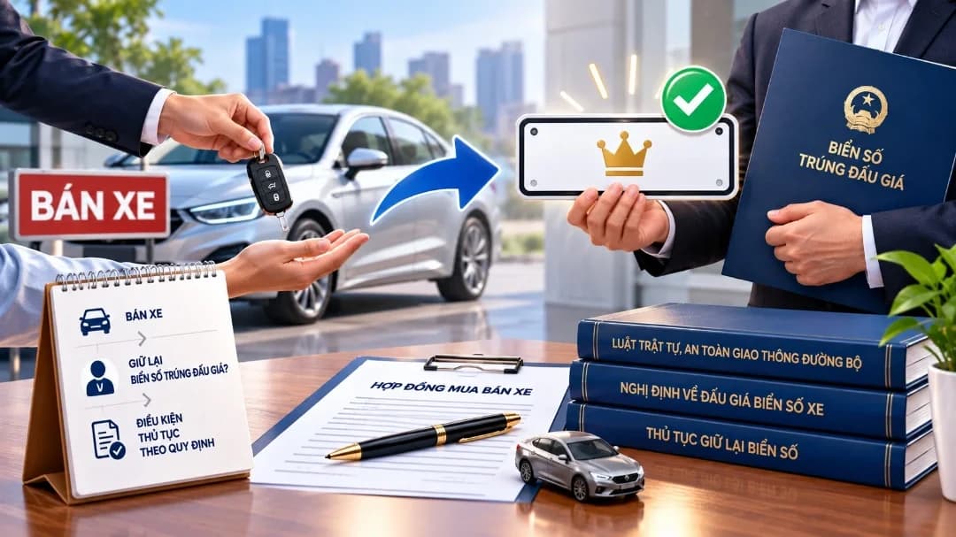 Bán xe có được giữ lại biển số trúng đấu giá không?